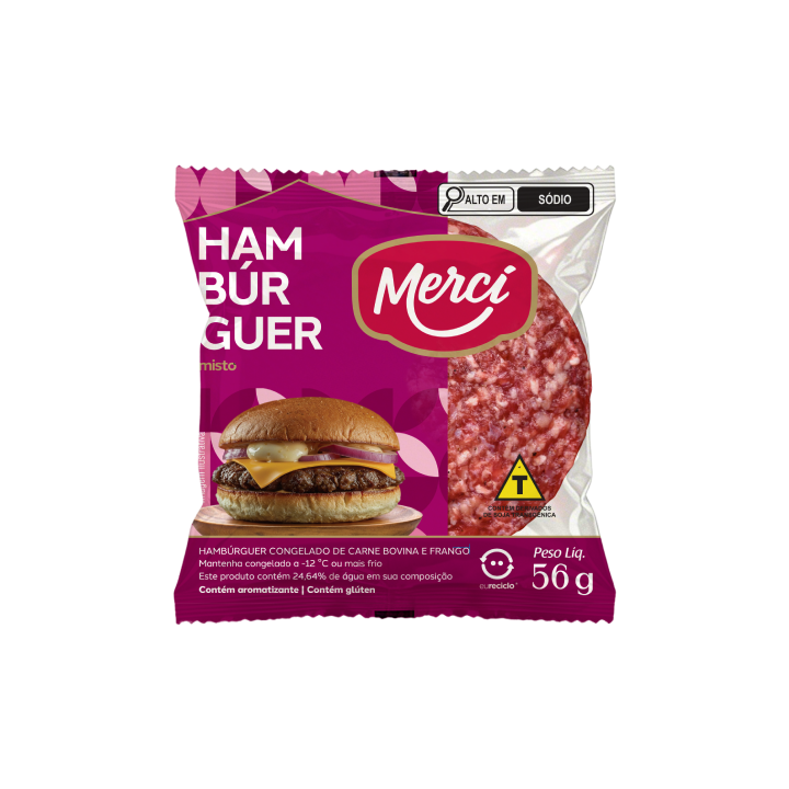 Hamb&uacute;rguer Misto Cong 36x56g - Merc&iacute;